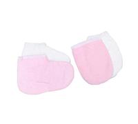 VALICLUD 4 Pairs Simple Beauty Gloves and Foot Covers Set Dacron Protective Gloves and Booties for Home Includes White and Pink Options for Hand and Foot Care