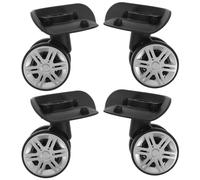 VALICLUD 4 Pairs Suitcase Wheels Replacement Silent Rubber Swivel Casters with Roller Bearings for Luggage Trunk Heavy Duty and Whisper-Quiet Performance