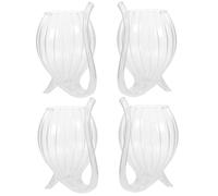VALICLUD 4 Pcs Creative Heat Resistant Glass Wine and Juice Cups Transparent Curved Vampire Design Cocktail Drinking Glasses for Bar Use and Party Decoration Gifts