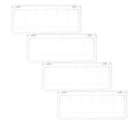 VALICLUD 4 Pcs Empty Eyeshadow Palette with 6 Grids and Brush Slots - Refillable Makeup Palette Tray for Powder Blush Concealer, Compact Travel and Everyday Use