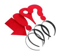 VALICLUD 4 Pcs Women’s Headband Set Carnival Arrow Boppers Elastic Hairbands with Red Question Mark, Exclamation, Arrow and Location Symbols for Masquerade Party Accessories