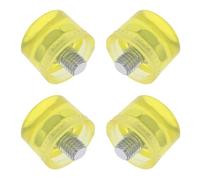 VALICLUD 4 Pcs Yellow Rubber Mallet Hammer Replacement Head, Sturdy Rubber Material to Minimize Surface Damage, Soft Striking Tip for Camping and DIY Use, Easy to Replace and Shock