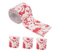 VALICLUD 4 Rolls Halloween Toilet Paper Bloody Handprint Print Soft Absorbent Bath Tissue for Spooky Bathroom Decor and Party Supplies Festive Farm Bathroom Decoration