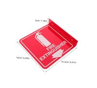 VALICLUD 4 Set Fire Extinguisher Signs 6x6 Inch Double Sided Red Acrylic down Arrow Self Adhesive Resists Fading Includes Screws for Home and Office Safety