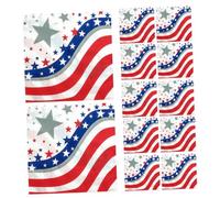 VALICLUD 40 Sheets Independence Day Party Napkins of Vibrant Red Blue Star Design for Creative Theme Celebrations Durable Decorative Napkin Supply for Home Gatherings