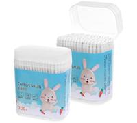 VALICLUD 400pcs Cotton Swab Natural Cotton Swabs round Spiral Head Tip Multipurpose for Ear Nose Clean Care for Boys and Girls