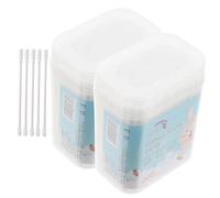 VALICLUD 400PCS Cotton Swabs of Double Head Round Tip Cotton Buds for Gentle Ear Nose Care White Safe Strong Handle Multipurpose Cleanliness