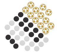 VALICLUD 400PCS Football Confetti for Birthday Parties and Sports Events Soccer Theme Decorative Confetti in Gold and Black Easy Cleanup Football Party Decorations for Boys and Fans
