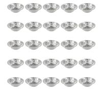 VALICLUD 400pcs Tinfoil Tart Tins Lightweight Heat Resistant Foil Pie Trays for Bakery and Home Kitchen Baking, Mini Egg Tart Cases Single Use Baking Cups