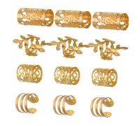 VALICLUD 40pcs Dreadlock Beads Hair Cuffs Metal Hair Rings Braided Accessories for Women Diy Extension Rings Pirate Style Clips for Braids
