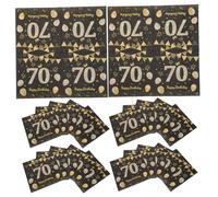 VALICLUD 40pcs Happy Birthday Paper Napkins Decorative Wine Paper Napkins Party 70th Birthday Party Cocktail Years Supplies Black