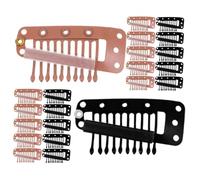 VALICLUD 40Pcs Metal Snap Wig Clips Durable Hair Extension Combs for Secure Wig Making Crafting Hairdressing Flexible Comfortable to Wear Clips