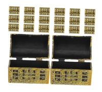 VALICLUD 40pcs Mini Pirate Treasure Chest Vintage Miniature Storage Boxes for Party Favors Birthday Christmas Dollhouse Decor Craft Props