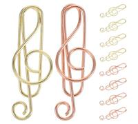 VALICLUD 40pcs Music Paper Clips in Musical Note Shape Metal Cute Clips Portable Convenience for Diaries and On-the-go Organization Assorted Colour for Office and School Use