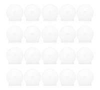 VALICLUD 40pcs Plastic CD Cases, Thickened Single Disc DVD Storage Holders, White Semi-Circle Jewel Box for Home and Travel