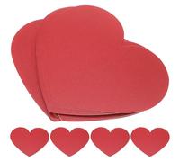 VALICLUD 40pcs Red Heart Shaped Valentine Cards with Smooth Surface Blank Paper for Writing, Unique and Delicate Design, Gift for Valentine's Day to Express Love and Wishes