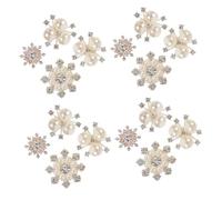 VALICLUD 40pcs Rhinestone Charms for Wedding Headpiece DIY Crafting Embellishments Shiny Decorative Accessories for Hairpins Scrapbooking and Fashion Projects