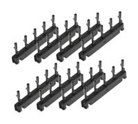 VALICLUD 40pcs Second Generation Black Hair Extension Clips with Safety Pins No-trace Buckle Card Design for Secure Invisible Attachment Easy Reinstallation Hair Braiding Tools for Women