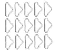 VALICLUD 40pcs Trampoline V Rings Made of Zinc Plating Steel Wire with Corrosion Resistance and Good Shine, Sturdy Buckle Rings for Trampoline Jump Mat Hooks, Suitable for Package and Craft