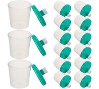 VALICLUD 40Pcs with Screw Green Lids, 30Ml Sample for Hospital and Laboratory Testing, Sterile Sample Bottles for Medical Use