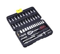 VALICLUD 46PC Vanadium Steel Ratchet Wrench Tool Set with Socket Combination for Auto Repair Portable Mechanics Tools Kit with High Hardness and Lightweight Design Random Color
