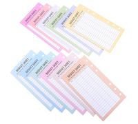 VALICLUD 48 Sheets of 6-Hole Binder Savings Challenge Paper Sheets for Tracking Finances with Versatile Design Replacement Refills for Home and Office Use