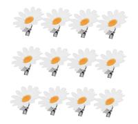 VALICLUD 48pcs Small Flower Hair Accessories Mini Flower Clips Hair Pin Clips Small Daisy Barrettes Floral Little Daisy Barrettes White