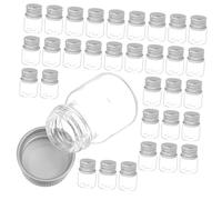 VALICLUD 48pcs Small Glass with Aluminum Caps Clear Empty Bottles for Aromatherapy Cosmetic Samples DIY Crafts Portable Sealed Storage Jars for Essential Oils and Messages
