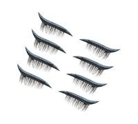 VALICLUD 4Pairs Reusable Female Eyelash Stickers Blue Glitter Decorative Eye Makeup Patches for All Eye Shapes and Ethnicities and Create Dazzling Stage Look