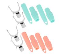 VALICLUD 4pcs Adjustable Closet Pole Replacement Forks with Collapsible Hooks and Drying Rack End Sleeves Heavy Duty Extendable Clothes Rail Accessories for Laundry and Closet Organization