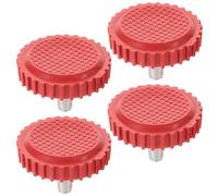 VALICLUD 4pcs Adjustable Electronic Scale Feet Pads M8 Screws Heavy Duty Red Plastic Anti-vibration Shock Absorber Levelers for Mechanical Scales and Appliance Isolation