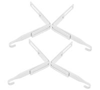 VALICLUD 4pcs Adjustable Over Door Hooks for Cabinets and Mirrors Metal Hooks for Organizing and Hanging Items Easy Install White Finish Flexible for Doors