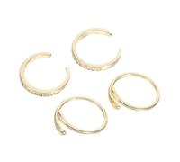 VALICLUD 4pcs Adjustable Rhinestone Toe Rings Set for Women Lightweight Open Cuff Foot Jewelry Summer Beach Accessory Breathable Boho Style Feet Rings