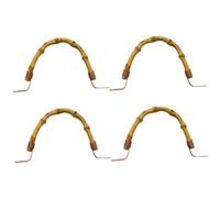 VALICLUD 4pcs Bamboo Teapot Handles Replacement with Heat-Resistant Metal Core Ergonomic Kettle Grips for Household Teapots and Handbags Wear-Resistant Design