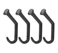 VALICLUD 4pcs Black Iron Coat Hooks Wall Mounted Metal Wall Hook with Multipurpose Design and Smooth Surface for Home, Garden, and Corridor Use in Pastoral Style