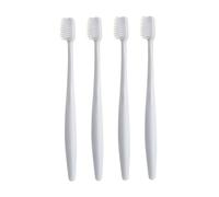 VALICLUD 4Pcs Bleeding Bristle Toothbrushes with Fine Hair for Sensitive Gums Ergonomic Design Deep Cleaning Capability for Adults Grey and Blue Random Color