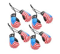 VALICLUD 4pcs Boxing Gloves Hanging Ornaments Lightweight Indoor Decor American Flag Design Christmas Souvenirs for Boxing Fans Holiday Party Decorations