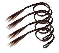 VALICLUD 4Pcs Braided Hair Extensions Ponytail Extension for Black Women Synthetic High Temperature Fibers Comfortable to Wear Braided Hair Piece Suitable for Daily Use