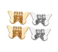 VALICLUD 4pcs Butterfly Earring Stoppers Secure Hold Silicone and Copper Earring Backs with Earlobe Lifting Suitable for Parties and Weddings