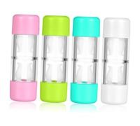 VALICLUD 4pcs Case Set Rgp Hard Lens Storage Box in Pink White Blue and Green Protective and Compact for Travel for Daily Use and Outdoor Activities