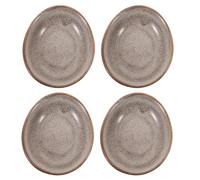 VALICLUD 4pcs Ceramic Dipping Plates for Serving Condiments Smooth Surface and Easy Cleaning, for BBQ and Daily Meals, Vintage Style Appetizer Pinch Bowls for Restaurant Presentations