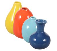 VALICLUD 4pcs Ceramic Flower Arranging Vases for Desktop Table Decoration Premium Nordic Style Small Dried Flower Holders with Elegant Modern Design for Home Office