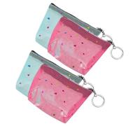 VALICLUD 4pcs Clear Coin Purse for Women Small Zipper Wallets Floral Print Durable Cash Pouch for Storing Coins Keys Lipstick and More Friends