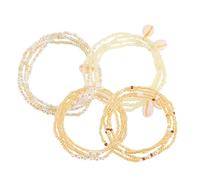 VALICLUD 4pcs Colorful Waist Beads Chain Elastic Beach Body Jewelry for Women Bikini Accessories Summer Fashion Waist Chains Highlighting Charm and Elegance