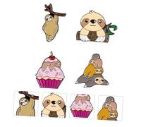 VALICLUD 4pcs Cute Sloth Brooch Pins Alloy Drip Oil Cartoon Animal Clothes Badge Decorative Accessories for Casual Wear Stylish and Design