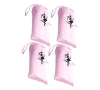 VALICLUD 4pcs Dance Shoes Storage Bag Satin Ballet Shoe Bags Protective Drawstring Pouches for Dance Practice Studios