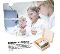 VALICLUD 4pcs Density Cubes Metal Blocks for Science Experiments Copper Iron Aluminum Elements Precision Machined Educational Physics Kit with Flat Facets and Resistant Surface