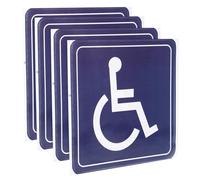 VALICLUD 4pcs Disabled Wheelchair Sign Stickers for Doors Windows Vehicles Self-adhesive Disability Logo Decals for Office and Access Safety