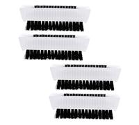 VALICLUD 4pcs Double-sided Nail Cleaner Brush with Soft Bristles Ergonomic Non-slip Grip Heat-resistant Plastic for Fingernail and Toenail Scrubbing Dead Skin Removal Household and Salon