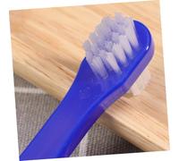 VALICLUD 4pcs Dual-Head Denture Toothbrush with Non-Slip Handle for False Teeth Cleaning Gentle Nylon Bristles for Retainers and Orthodontic Bridges Portable for Easy Use